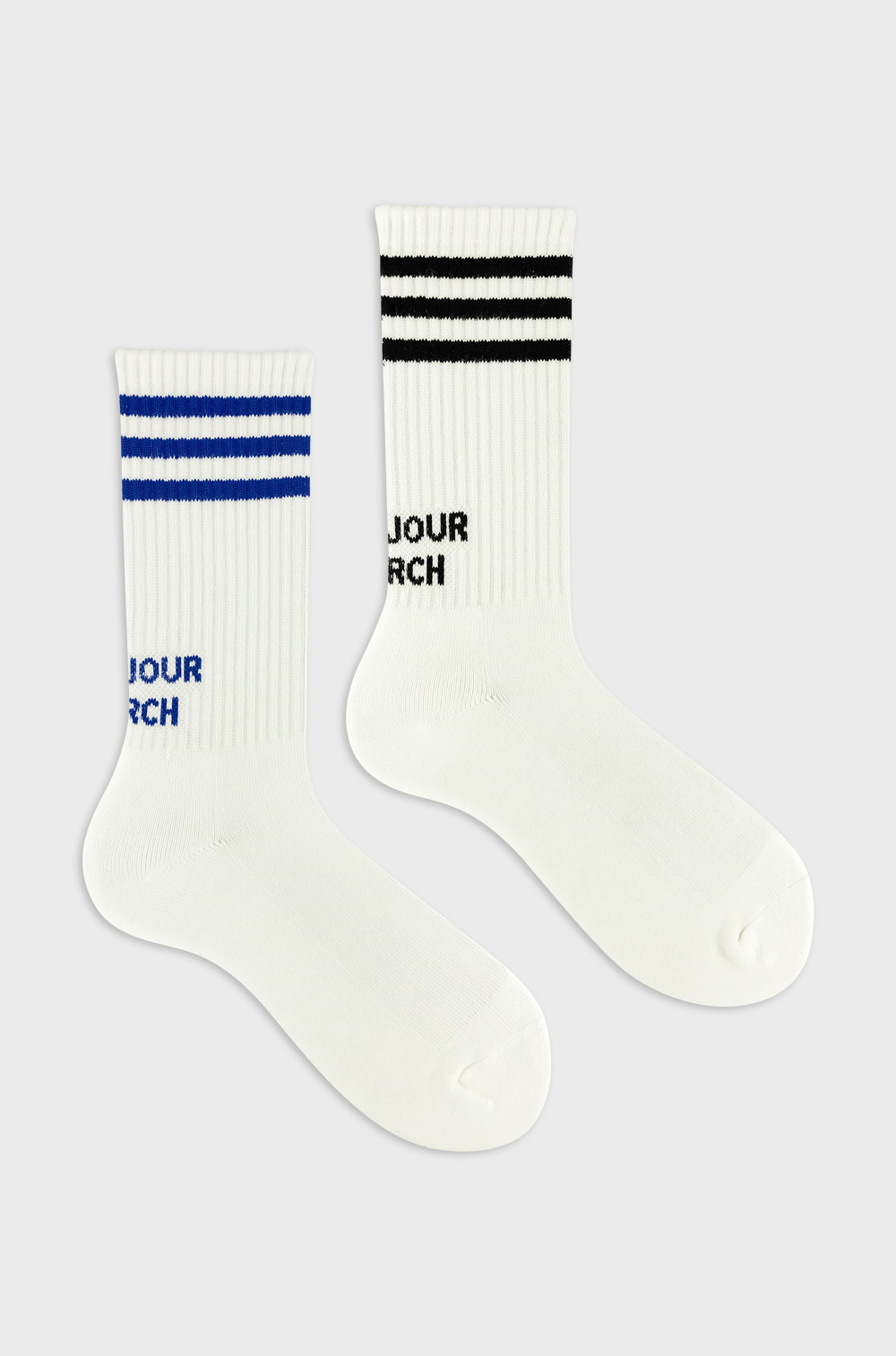 Bonjourmarch stripe pile socks